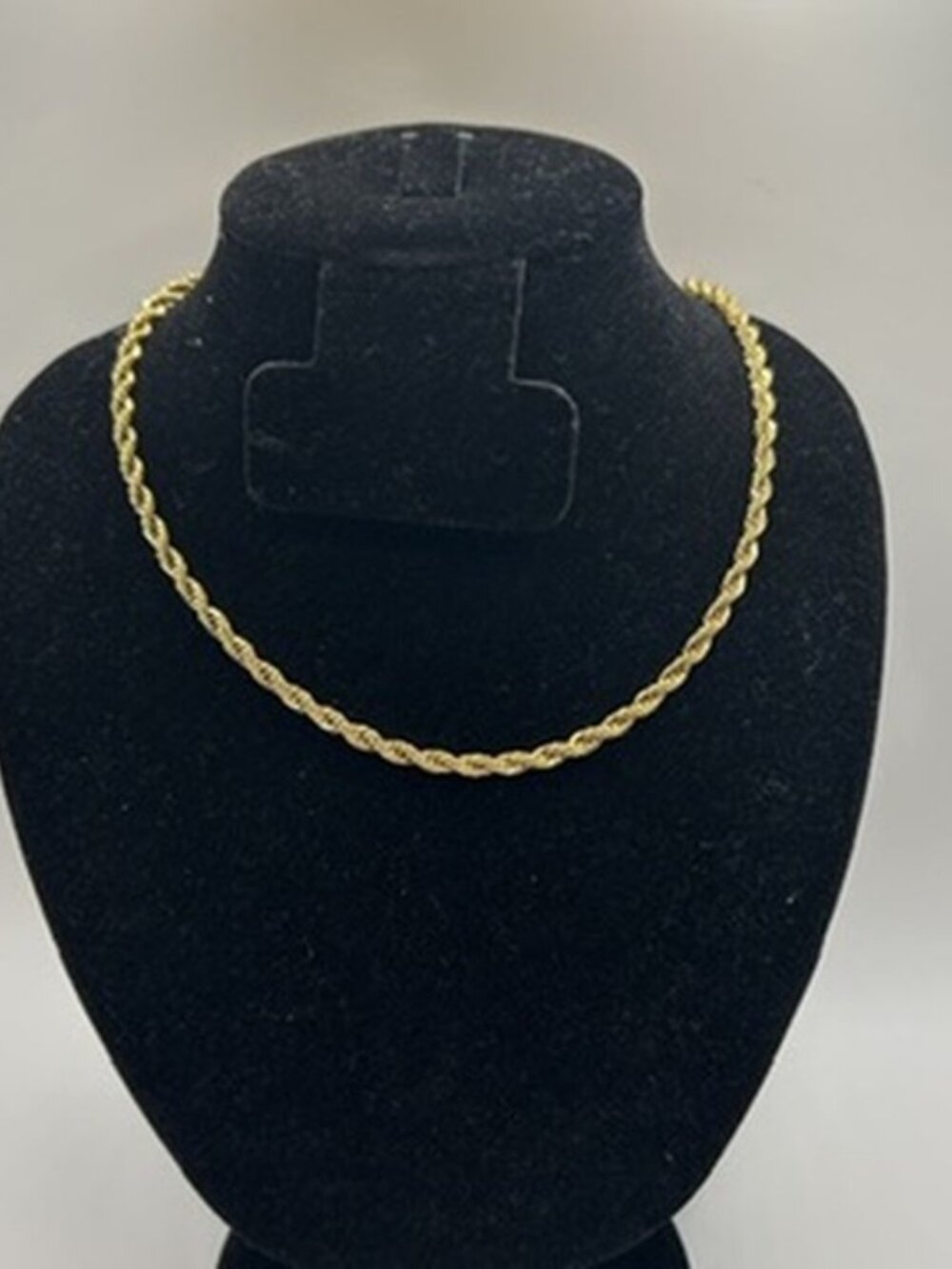 Rope Chain 4mm 18 Inch Real Gold Solid Everyday Plated Layering Durable New